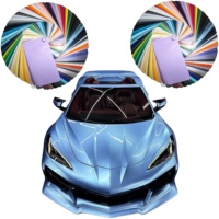 Film de protection de carrosserie automobile en vinyle PET brillant effet cristal, 1,52x17m, avec technologie Air Release, pour changement de couleur, vente en gros usine