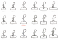 Anneau pivotant en alliage (plastique, aluminium, fer) réglable, robuste, de luxe, pour laisse de chien de petite taille, accessoires de sac - Anneau en D