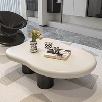 Table basse nuage de luxe léger, design moderne et minimaliste, en bois haut de gamme, combinaison décorative multifonctionnelle pour petit appartement