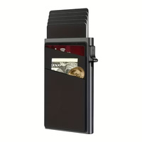 Porte-cartes en aluminium compatible Mag-Safe, ouverture automatique, poche avant, portefeuille métallique, blocage RFID, étui fin pour cartes