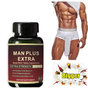Complément énergétique à base de racine de maca Natural <span class=keywords><strong>Health</strong></span> Man Plus, 60 capsules de gélatine dure pour hommes adultes - Product Image 1