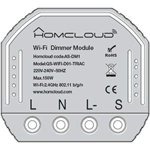 Modulo Dimmer Wi-Fi Smart Homcloud 220V-240V 150W Max, Controllo App, Interruttore Universale Plug-in - Product Image 1