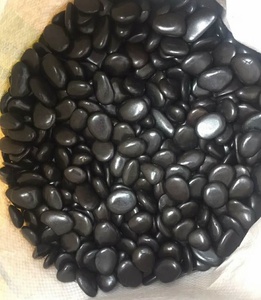 Natural negro brillante guijarro liso Precio de piedra - Product Image 4