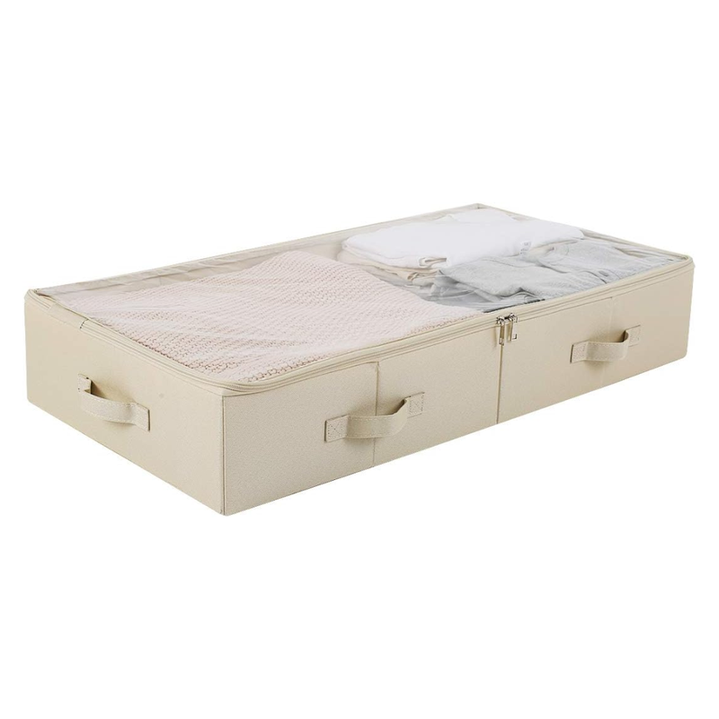 Foldable Zippered PVC Lid Underbed Organizer