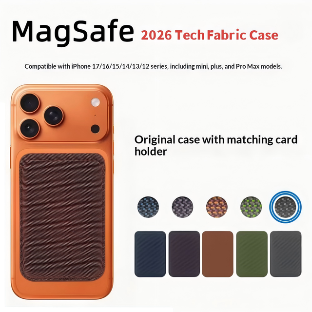 2026 NEW Slim Compatible Faux ID Leather Magnetic Phone Card Case for iPhone 17 Pro