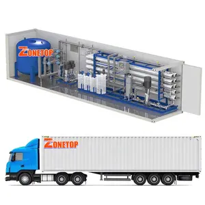 Full Set Complete Portable Container Containerized Type Emergency Mobile RO Purified Raw Water Treatment Plant