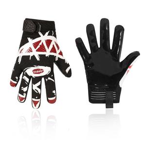 Guanti da Football Americano in Pelle Sintetica Giovanile con Rivestimento in Silicone Ultra Adesivo Nero - Product Image 2