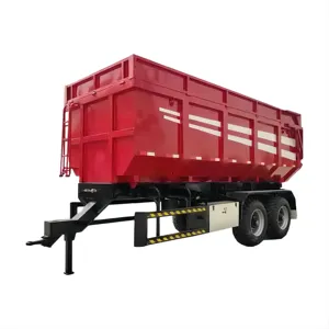 Best Price 3/4 Axle Tri-Bead Turntable 20/40FT Full Farm Trailer Transport Cargo And Container Drawbar Trailer For Sale