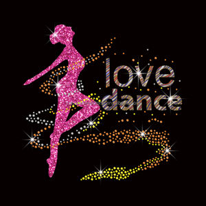 कम मात्रा क्रम लाइव प्रेम नृत्य राइनस्टोन ट्रांसफर ग्लिटर ट्रांसफर - Product Image 1