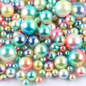 Acryl Perle Runde Perlen Nahtlose glatte Kunststoff Perle Perlen für DIY Schleim Spielzeug Vase Füllstoffe & Hochzeit Geburtstags feier Dekoration