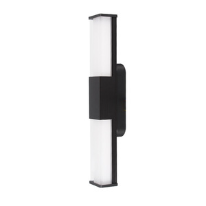 Lampe murale LED solaire moderne pour extérieur, éclairage étanche en aluminium et acrylique pour jardin, patio, terrasse, balcon, porche, acier inoxydable - Product Image 1