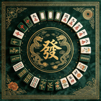 Tapis de jeu de mahjong de luxe en velours vert avec impression de dragon doré, antidérapant, pour 4 joueurs, pour la maison ou le club