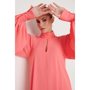 New Innovation Autumn Design High Collar Chiffon Women's Mini Dress - Product Image 5
