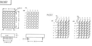Display LED Matricial de Boa Qualidade 3*3mm 28.6*20.3mm Houkem-1357-A/BSR Super Vermelho - Product Image 6
