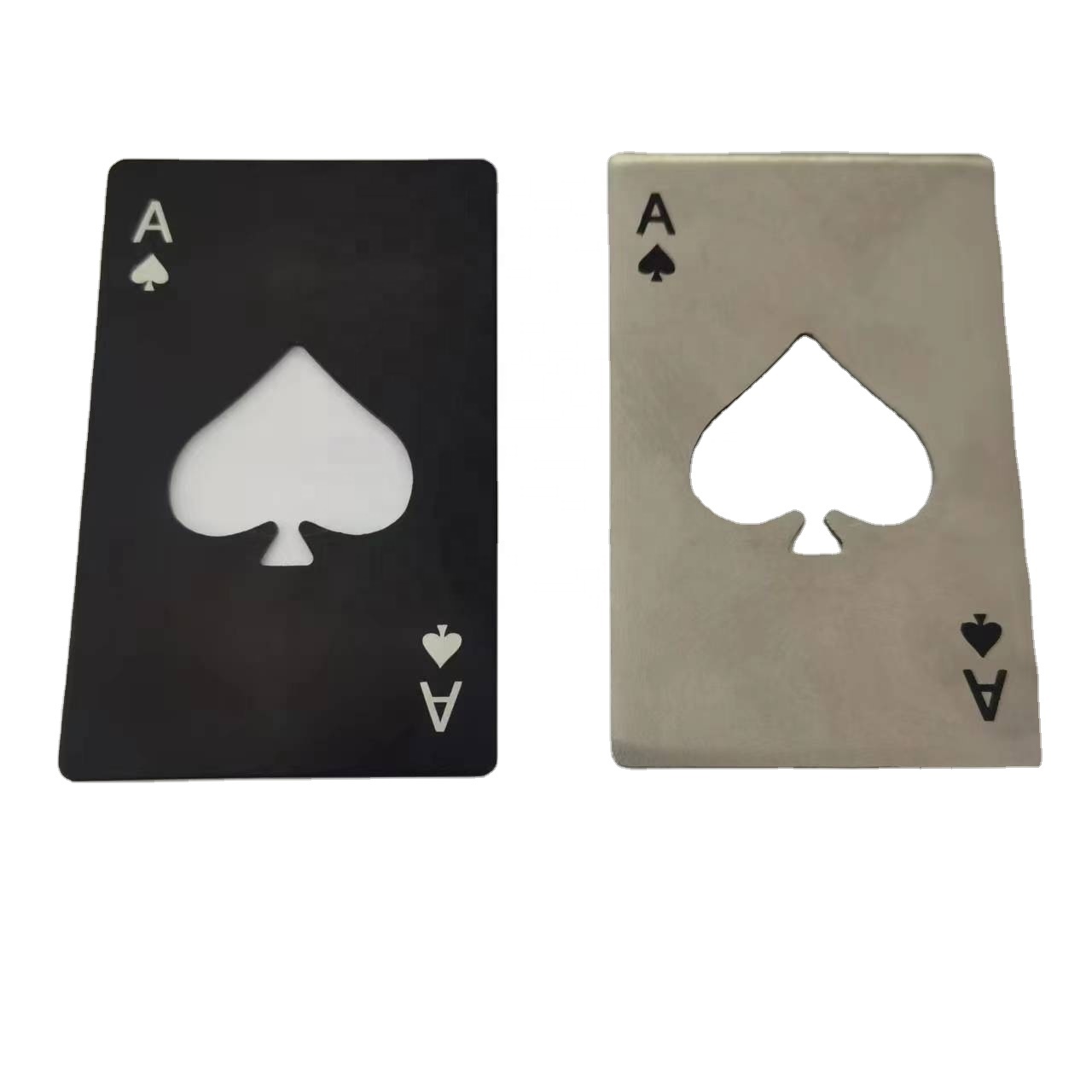 Оптом открывалка для Покера из нержавеющей стали, размер кредитной карты, открывалка для пивных бутылок для праздничных подарков