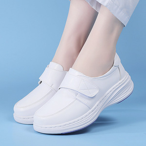 Hook And Loop Medical Working <b>Shoes</b> Perforated Upper Thick <b>Cushion</b> Sole Non Slip Hospital Work Footwear - Product Image 3