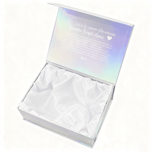 Cajas de regalo magnéticas de cartón holográficas profesionales de 2mm para regalos de boda, pegatina Kawaii, prensa, peluca de uñas, materiales reciclados - Product Image 1