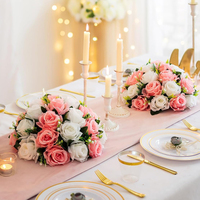 Boule de fleurs en soie artificielle florale réutilisable centres de table de mariage décorations de table pour événement mariage table à manger maison