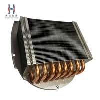 Dissipateur thermique IPC personnalisé en aluminium à ailettes denses avec base en cuivre et caloduc, unité de refroidissement pour ordinateur industriel sans ventilateur actif
