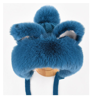 Chapeau d'aviateur en fausse fourrure pour femmes, vente en gros, hiver, chasse, renard mignon, oreilles de chat, adulte