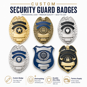 Pin de Seguridad Personalizado al por Mayor para Guardias de Seguridad, Insignia Metálica con Logotipo y Cartera - Product Image 4