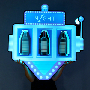 Présentoir de Bouteilles de Vin Lumineux à LED en Acrylique pour Bar de Nuit, Alimenté par Prise, Écologique, Taille et Couleur Personnalisables - Product Image 3