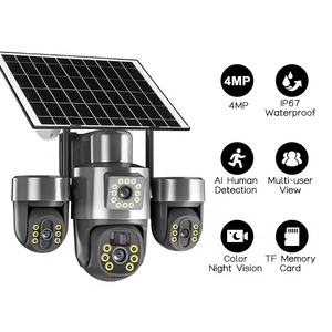 กล้องวงจรปิด Ruitewei V380pro รุ่นใหม่ 3 เลนส์ 3 จอภาพ หมุนได้ PTZ รุ่น T68B ความละเอียด 15MP เชื่อมต่อ WiFi เครือข่าย CCTV ไร้สาย IP 4G - Product Image 2