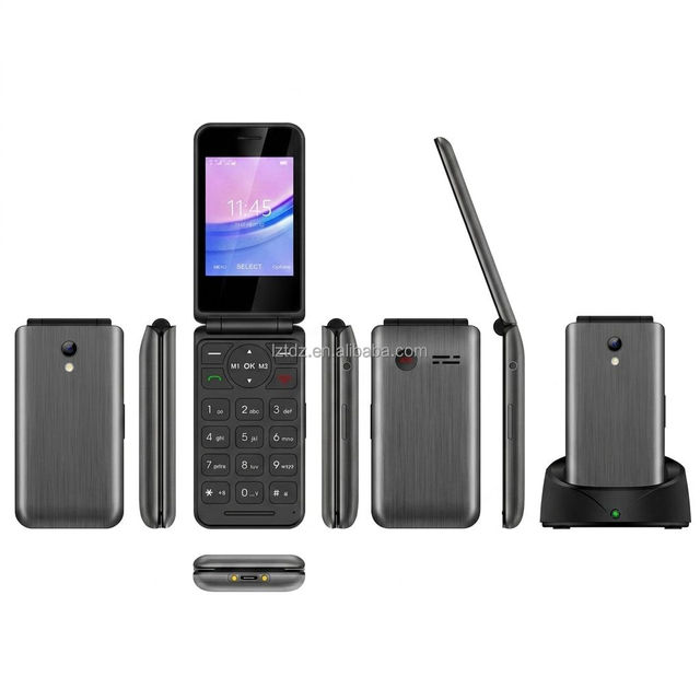OEM ODM Senior Flip Phone 4G VoLTE Unlocked Phone Dual-Screen Customizable Buttons for Seniors 2.8inch Senior Flip Phone 4G