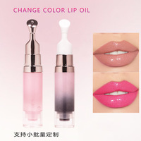 Huile à lèvres minérale changeante de couleur, réactive au pH, repulpante, hydratante, végane, effet miroir brillant, gloss à lèvres longue tenue, OEM