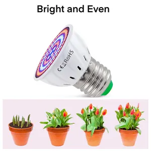 Grow Light Bulb Full Spectrum LED Indoor Plant Light Bulb for Seeds   Greens Growing Lamp Bulb E26 Grow Lightbulb Indoor Plants