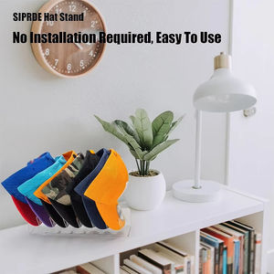 LM 7-Slots Flexible Detachable Caps Holder Baseball Cap <b>Display</b> Rack Acrylic <b>Hat</b> Holder Home Closet Storage - Product Image 5