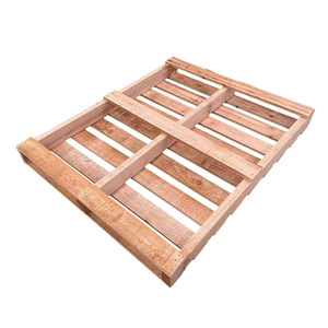 Palet de madera maciza de 4 entradas, fumigado, reforzado, industrial, para uso con montacargas - Product Image 3