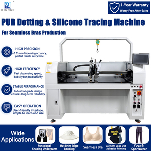 Máquina dispensadora y pulverizadora de <span class=keywords><strong>pegamento</strong></span> termofusible PUR <span class=keywords><strong>para</strong></span> <span class=keywords><strong>ropa</strong></span>, personalizada <span class=keywords><strong>para</strong></span> sujetadores y <span class=keywords><strong>ropa</strong></span> interior, sin costuras, con adhesivo de puntos no tejidos. - Product Image 1