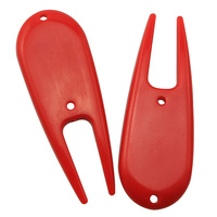 Outil de réparation de divots de golf en plastique en gros, fourche légère et durable pour la réparation des greens avec logo personnalisé, cadeau de golf en gros