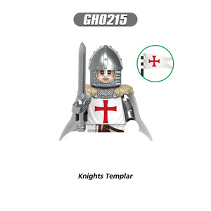 Soldat médiéval série armée Mini série médiévale Temples tombes hôpitaux teutoniques chevaux de guerre figurines blocs de construction jouets PVC - Product Image 2