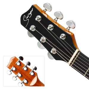 Guitarra Acústica Eléctrica con Diseño Nuevo, Trastes Redondeados, Acabado Brillante, Cuerpo Electroacústico JF de Abeto - Product Image 2