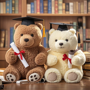 En71 GRS FSC Niedlicher Flauschiger Teddybär Plüschtier Weiches Baumwoll-Stofftier Geschenke für Abschlussfeiern Design ODM Anpassbar für Partys - Product Image 2