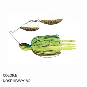WJH HETUN Nouveau 18g 8 couleurs 120mm Leurre coulant <span class=keywords><strong>Buzz</strong></span> Bait, Swimbait Big Mouth, Chatterbait, Double Willow Spinnerbait pour poissons d'eau salée - Product Image 6