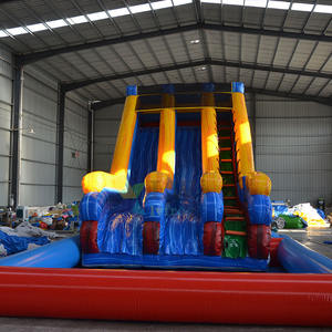 Toboggan aquatique double piste en PVC pour <span class=keywords><strong>vacances</strong></span> à la plage à Hawaï avec piscine extérieure - Product Image 4