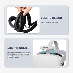 <span class=keywords><strong>AMVR</strong></span> VR-Lüfter Gesichtsinterface mit Kühlventilator Gesichtskissen zur Linsenentfeuchtung für Quest 2 - Product Image 6