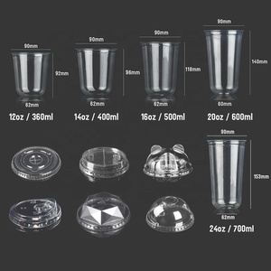 Vaso de Plástico Transparente en Forma de U con Tapa y Logotipo Personalizado, 12oz, 16oz, 24oz, Desechable, para Boba, Postres, Café - Product Image 6