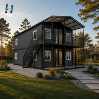 Maison préfabriquée moderne, compacte, pliable et extensible, type conteneur, 3 chambres avec salle de bain