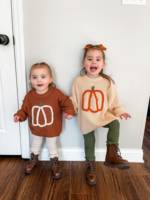 Benutzer definierte Baby Holiday Halloween bestickte Pullover für Kinder Kleinkind Weihnachts pullover