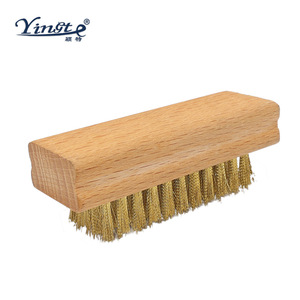Yinste <b>Cleaning</b> <b>Brush</b> Solid Wood Metal Wire Stiff Bristle Portable Household Use - Product Image 3