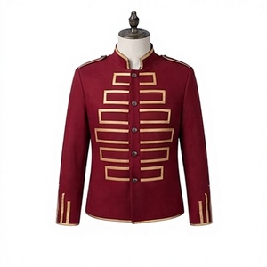 Veste d'uniforme d'hiver pour homme, style hussard, col montant, manches longues, imperméable, coupe-vent, pour performance scénique formelle - Product Image 1
