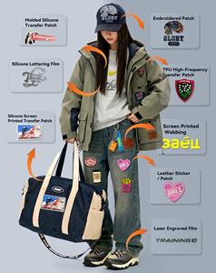 Etichetta Termoadesiva in Silicone 3D Personalizzata HMJ, Logo in Gomma Morbida <span class=keywords><strong>da</strong></span> Stirare su Magliette e Abbigliamento - Product Image 5