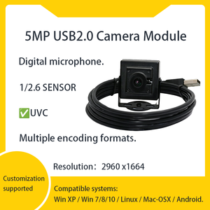 โมดูลกล้องอุตสาหกรรม 8MP 4K GC5603 USB2.0 รุ่น 130 ° /110 ° ไมโครโฟน DFOV DMIC สำหรับอุปกรณ์วิชันซิสเต็มเทอร์มินัลบริการตนเองแบบคีออสก์ - Product Image 1