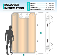 HOMFUL – plateforme de natation flottante, tapis d'eau gonflable avec échelle et pompe à main