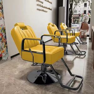 Silla de Barbero Reclinable Pequeña de Cuero Sintético de Alta Calidad en Oferta, Diseño Moderno, Base con Bomba Hidráulica Ecológica para Escuelas - Product Image 3