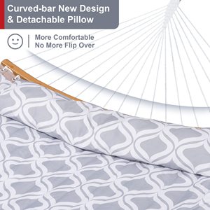 2-in-1 <b>Hammock</b> with Stand&Detachable Pad,Anti-Tipping Heavy Duty Frame Easy Clean,for Patio,Garden,Backyard, Poolside,Indoor - Product Image 3